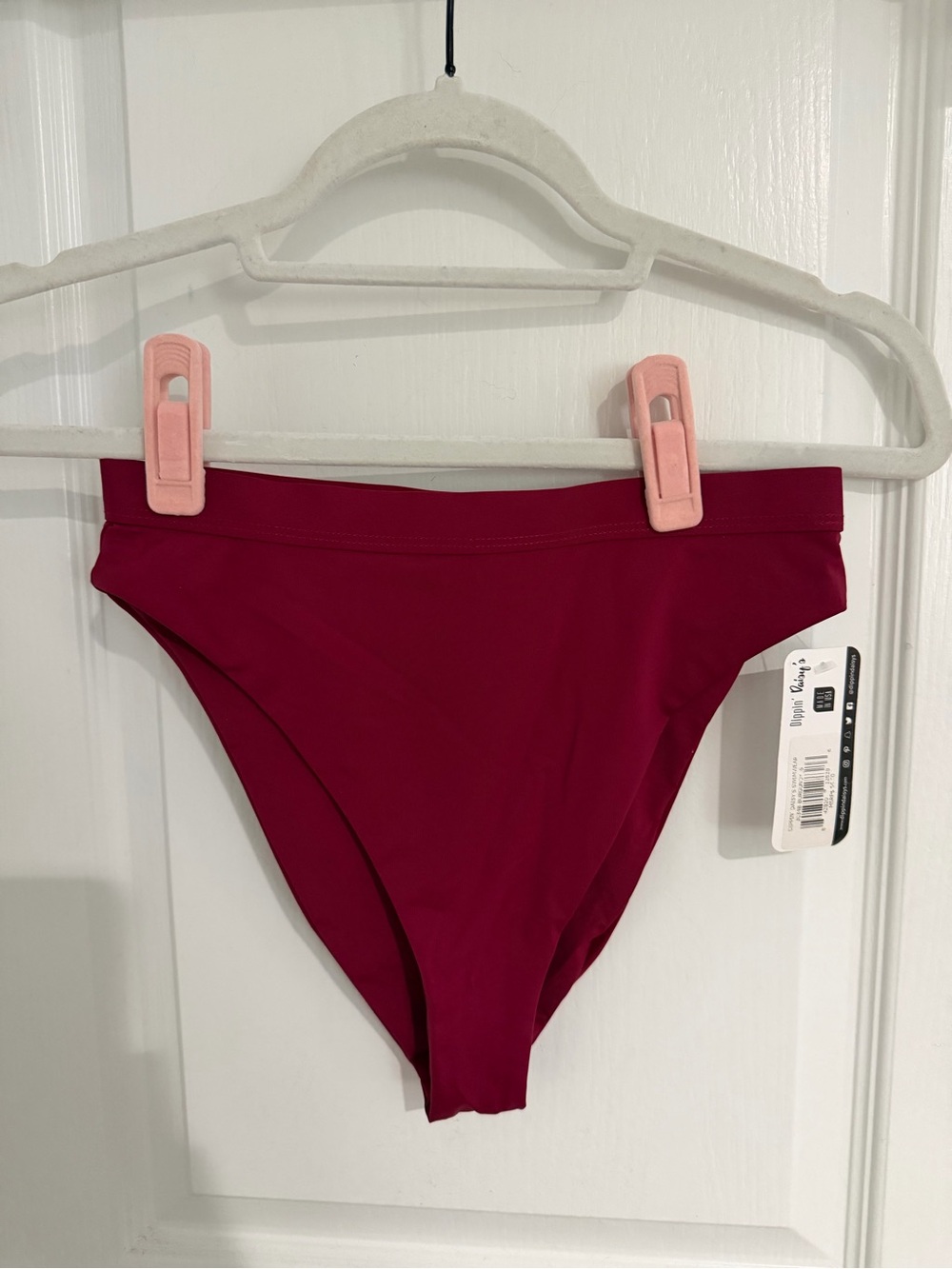 Dippin' Daisy's High-Cut Bikini Bottoms in Berry Plum